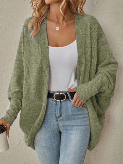 ☀️🧥New Arrivals - Women's Open Front Batwing Knit Cardigan – Soft & breathable fabric🍃Breezy Layer for Work, Travel & Casual Outings