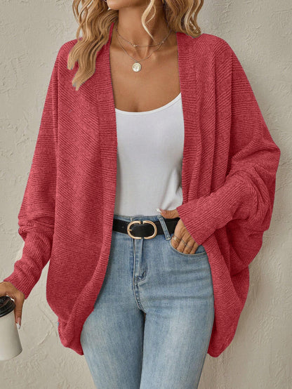☀️🧥New Arrivals - Women's Open Front Batwing Knit Cardigan – Soft & breathable fabric🍃Breezy Layer for Work, Travel & Casual Outings