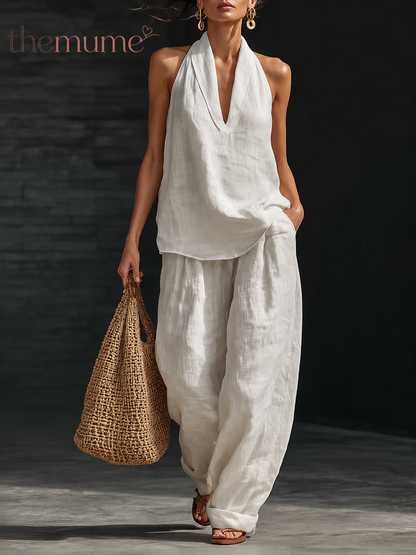 🔥Women's 2-Piece Bohemian Set - Breathable Lightweight Cotton Linen Oversized