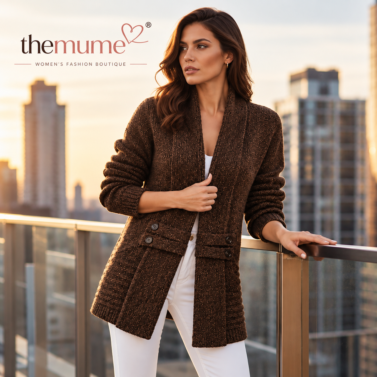 ✨Women's Casual Double-Breasted Knit Cardigan – Elegant Casual Layer For Cosy Everyday Style 🤍