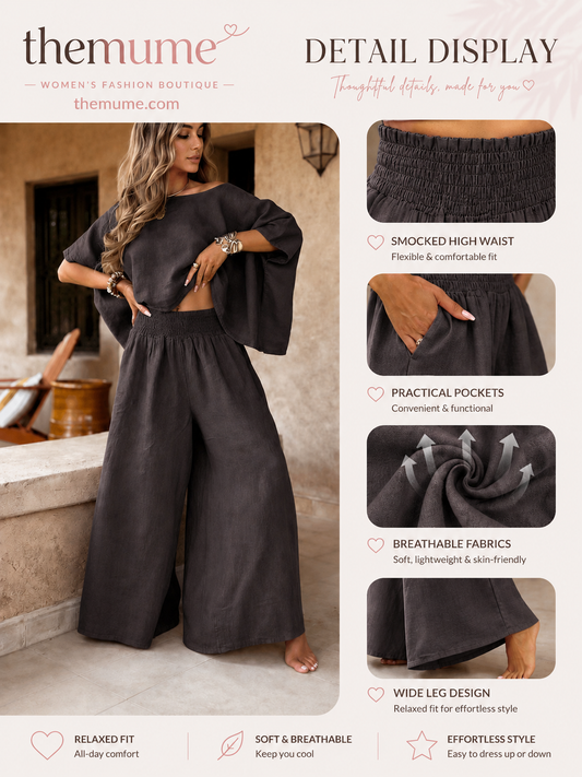 🔥Women's Ultra-Loose Oversize Two-Piece Set, Oversized Casual Chic Vacation
