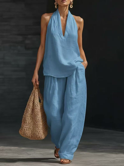 🔥Women's 2-Piece Bohemian Set - Breathable Lightweight Cotton Linen Oversized