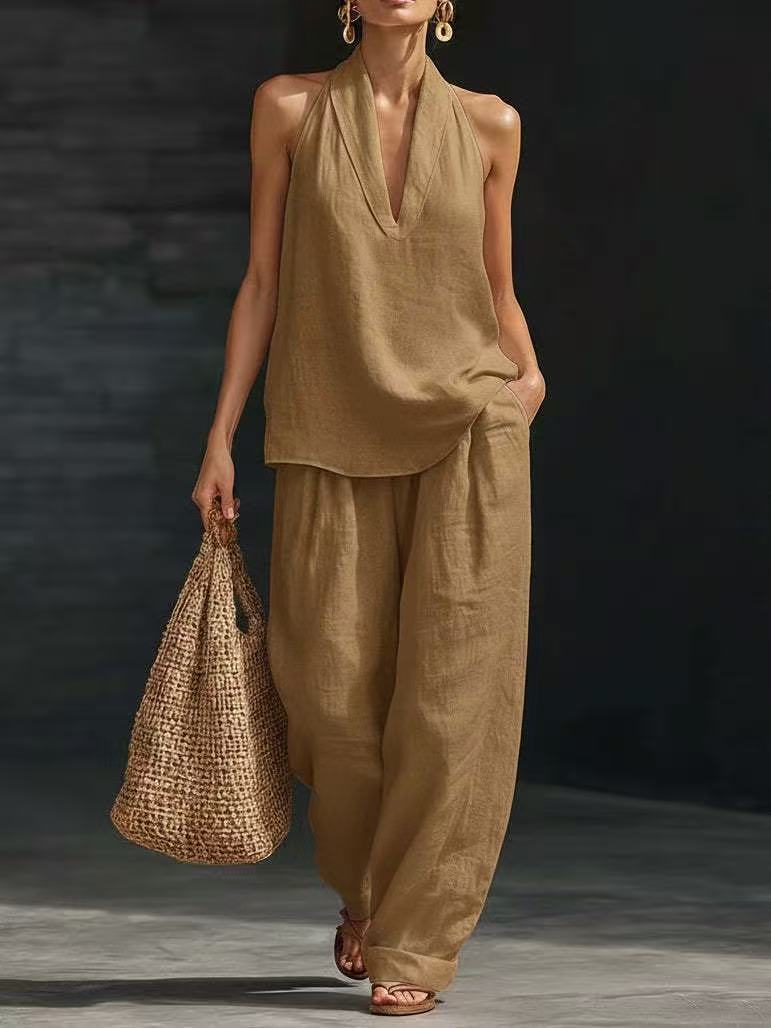 🔥Women's 2-Piece Bohemian Set - Breathable Lightweight Cotton Linen Oversized