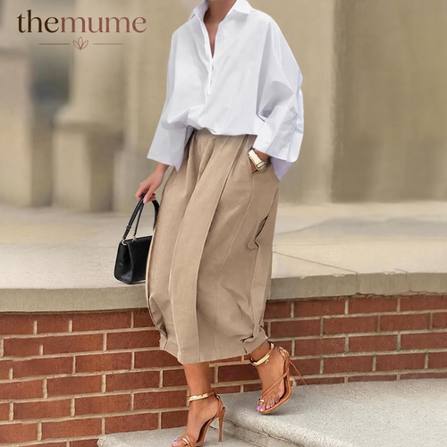 🏆Women's Cotton-Linen Blend Basic Baggy Causal Pants