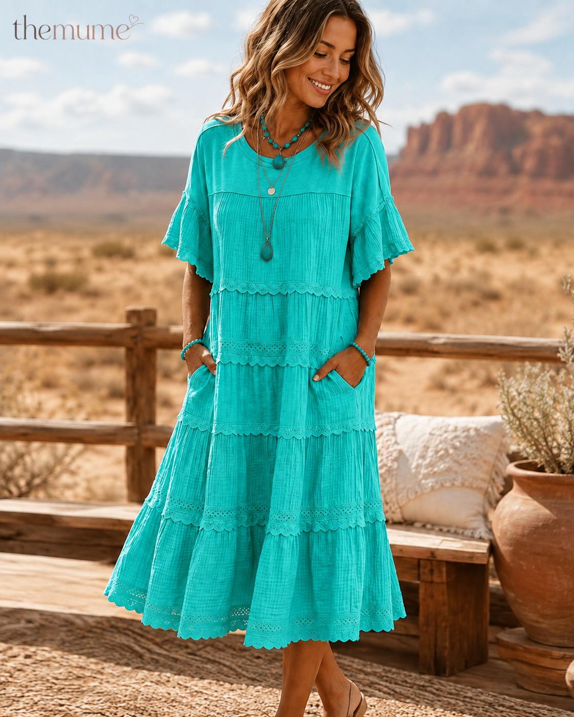 🏆CLEARANCE SALES: 54%Off💥Cool & breathable fabric🍃Women's Vintage Patchwork Lace Dress | Almost Gone⚡