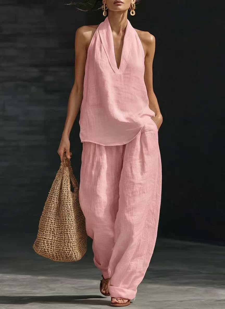 🔥Women's 2-Piece Bohemian Set - Breathable Lightweight Cotton Linen Oversized