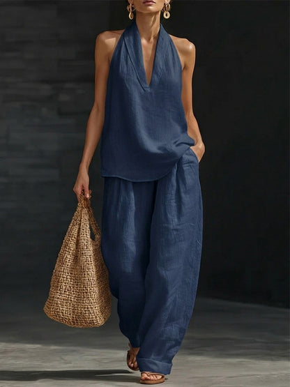 🔥Women's 2-Piece Bohemian Set - Breathable Lightweight Cotton Linen Oversized