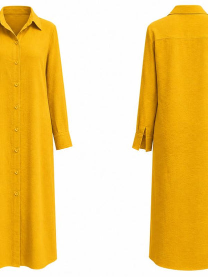 Women's Lapel Long Shirt Cardigan, All Seasons Outerwear