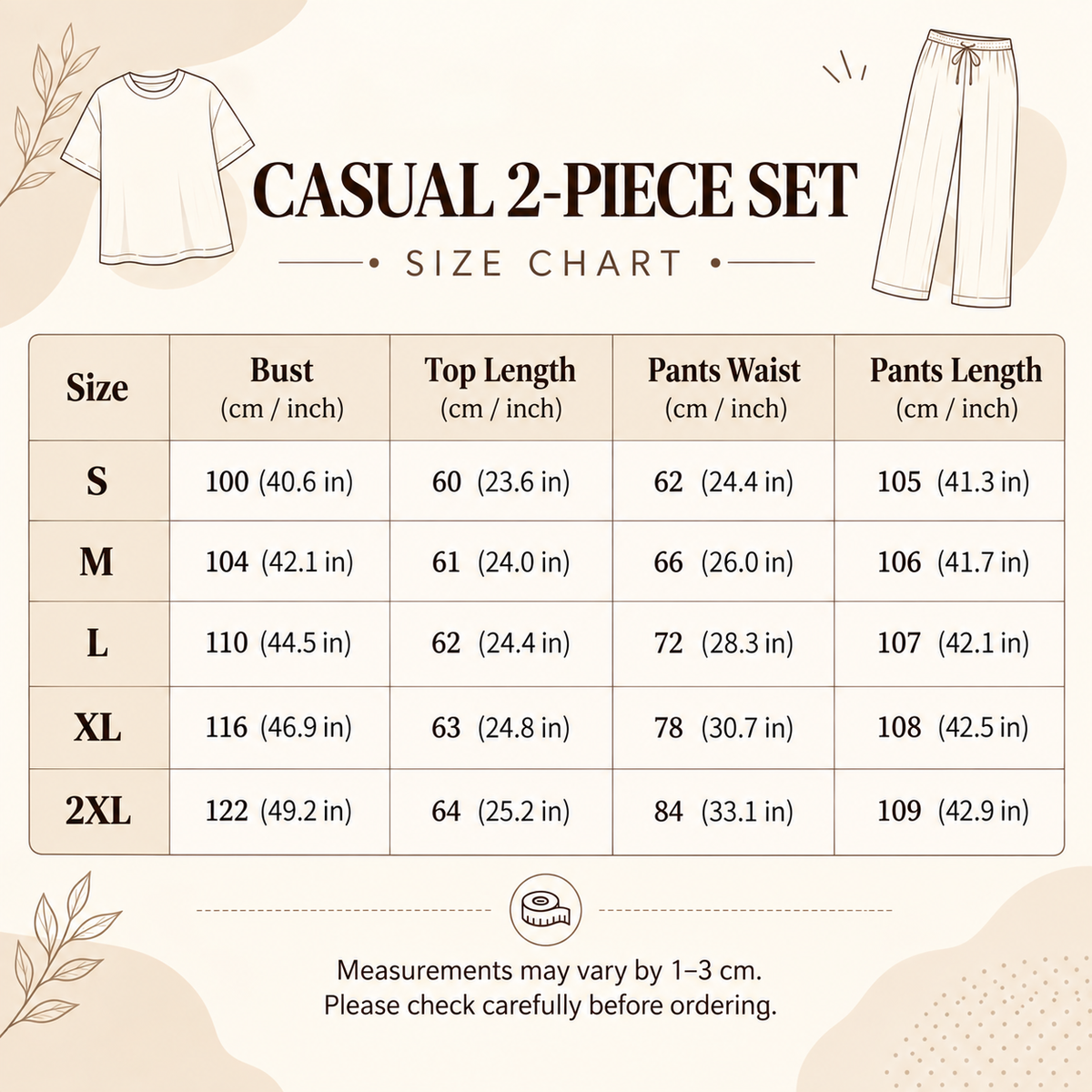 Women's Effortless Top & Wide-leg Pants Set